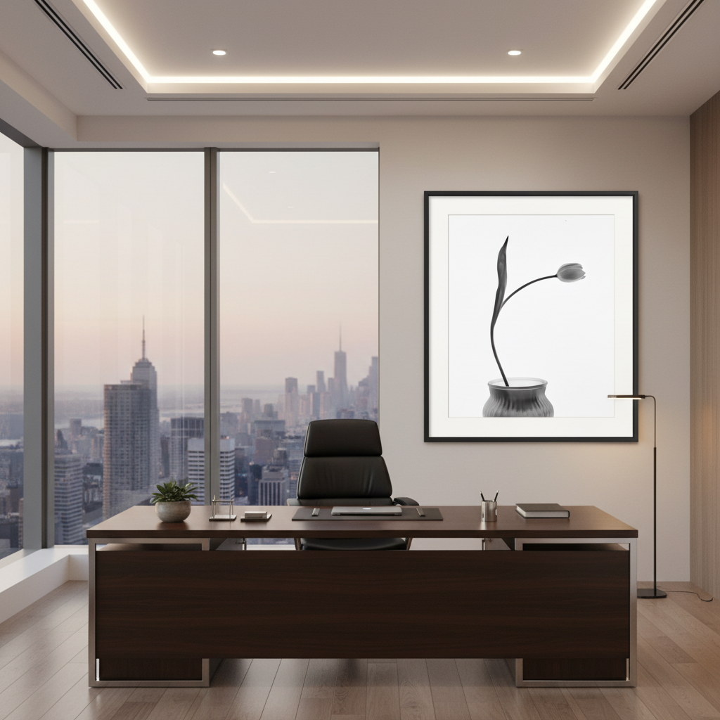 Standing Alone in Commercial Office