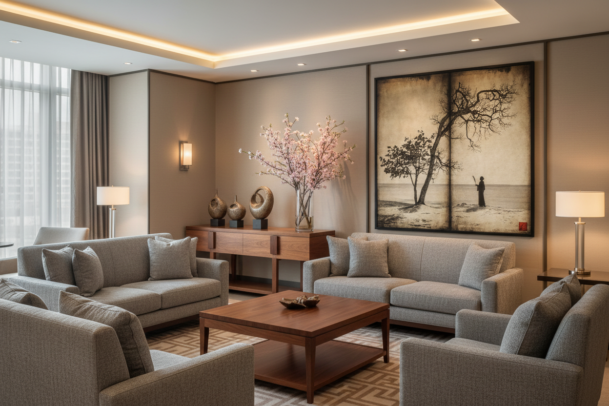 The Wanderer's Path in Hotel Lounge