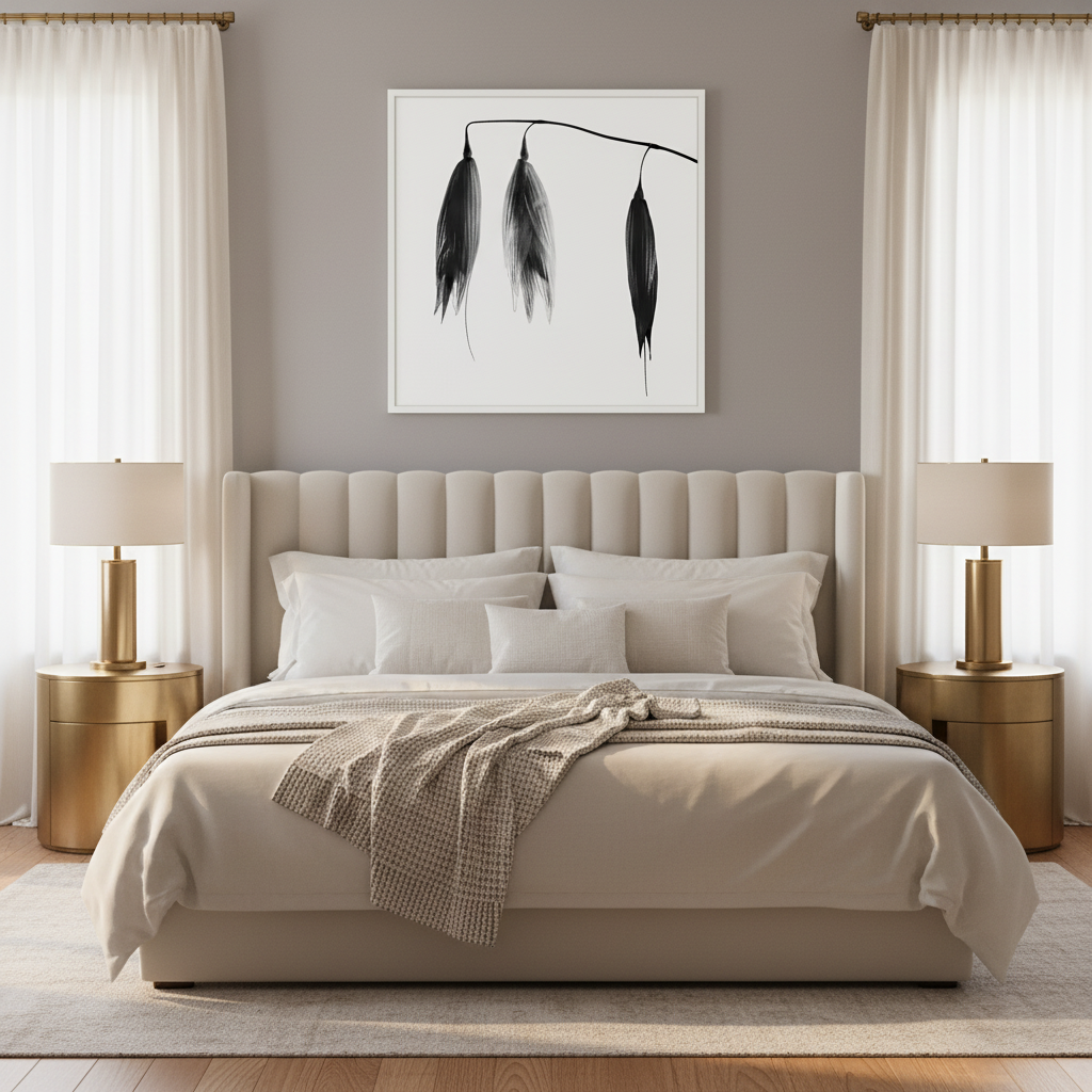 Your hanging catkins in luxurious bedroom - square